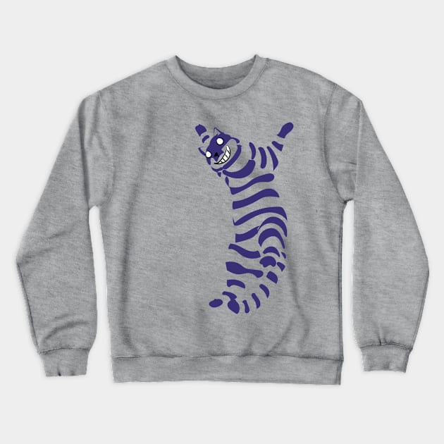 Grinning Cat Crewneck Sweatshirt by ADMDesigning